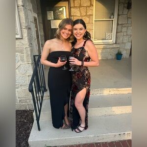 Wedding Guest Dress-Black Floral